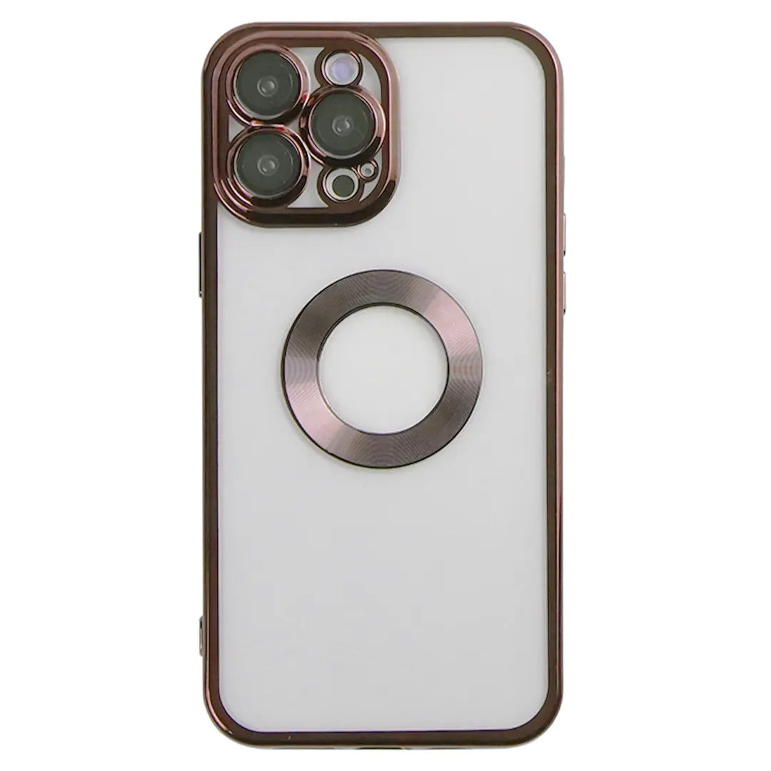 iPhone 14 Pro Max Clear Case with Camera Protection Rose Gold